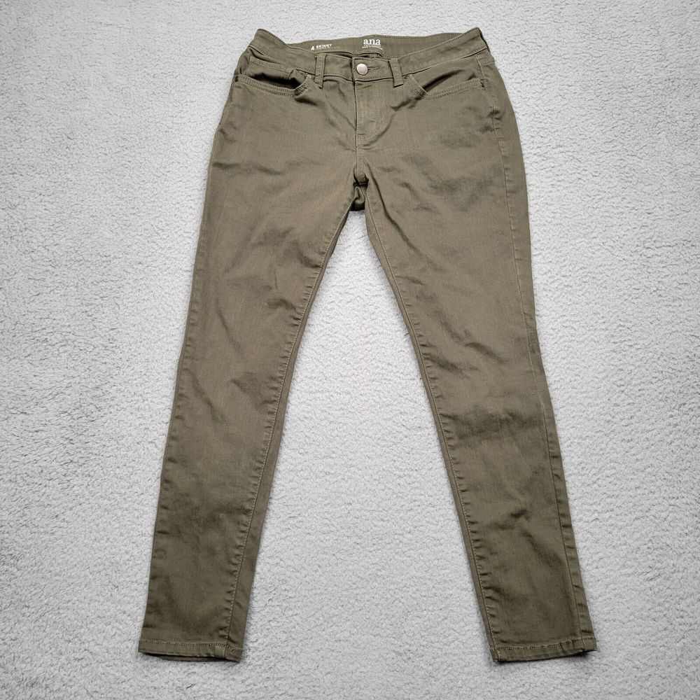 a.n.a A New Approach Jeans Womens 4 Green Skinny Ankle Denim 26x26*